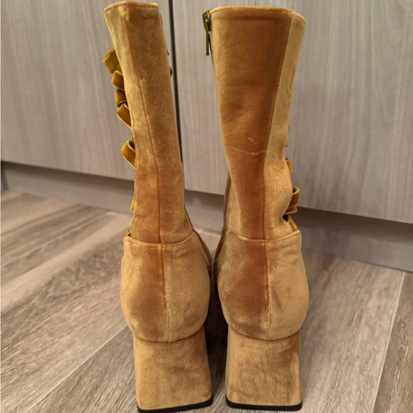 ZIMMERMANN Velvet Lace-Up Ankle Boots - Picture 3 of 4